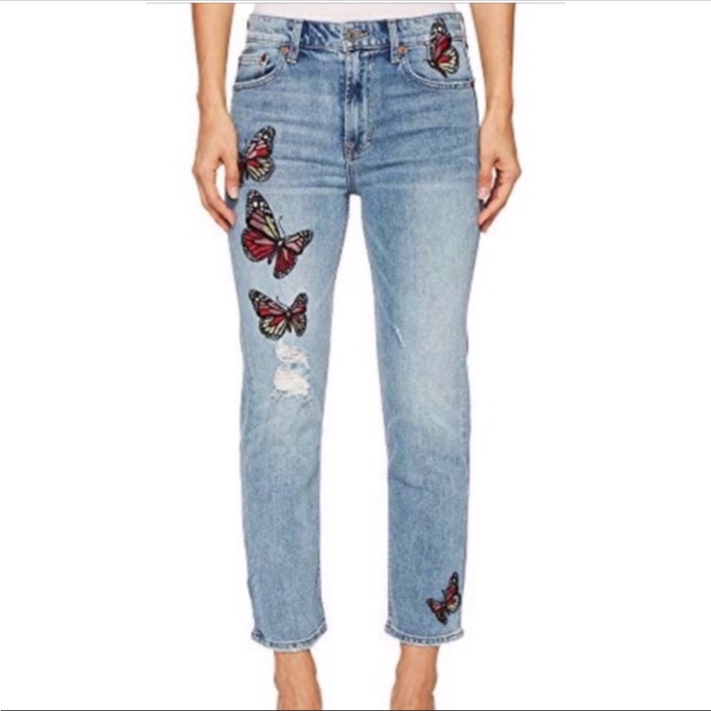 Lucky brand Bridgett slim butterfly jeans 0